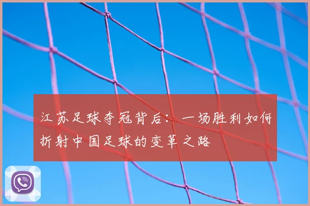 江苏足球夺冠背后:一场胜利如何折射中国足球的变革之路